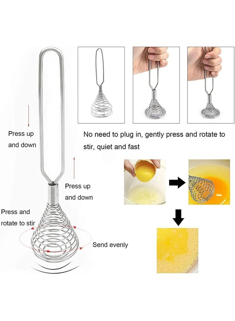 CLENEA Stainless Steel Spring Coil Whisk Wire Whip Cream Egg Beater Gravy Cream Hand Mixer Kitchen Tool Accessories For Mixing, Blending, Beating, Stirring, Cooking - Image 5